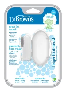 DR.BROWNS - Zubní kartáček prstový masážní s pouzdrem 3m + (HG010)