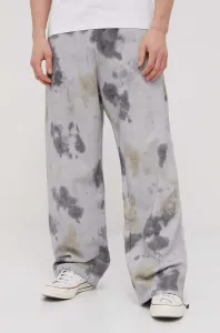 Bavlněné kalhoty Dr. Denim pánské, šedá barva