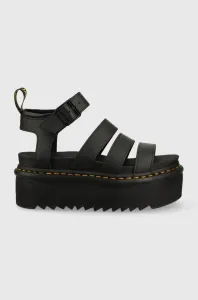 Kožené sandály Dr. Martens dámské, černá barva, na platformě, DM27296001.Blaire.Quad-Black.Hydr #2881191