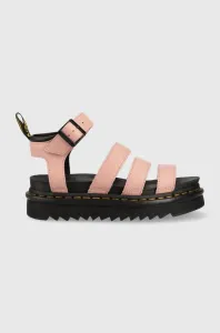 Kožené sandály Dr. Martens Blaire dámské, růžová barva, na platformě, DM30706329 #4270172
