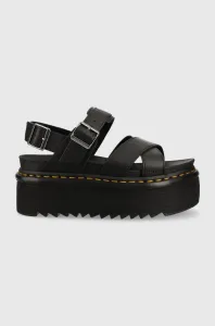 Kožené sandály Dr. Martens Voss II Quad dámské, černá barva, na platformě, DM30717001, DM30717001-Black #4637795