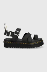 Kožené sandály Dr. Martens dámské, černá barva, na platformě #4689681