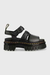 Kožené sandály Dr. Martens dámské, černá barva, na platformě, DM27405001.Ricki3strap-Blck.Nap.L