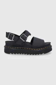 Kožené sandály Dr. Martens Voss dámské, černá barva, na platformě, DM24233001.Voss-Black