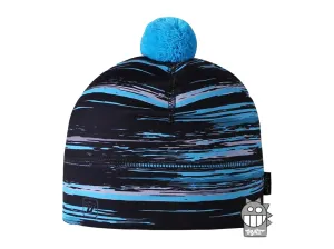 Chlapecká zimní funkční čepice Dráče - Flavio 099, černá/tyrkysová Barva: Černá, Velikost: XS 48-50