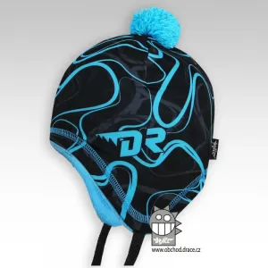 Chlapecká zimní funkční čepice Dráče - Polárka 07, modrá/černá Barva: Černá, Velikost: 48-50