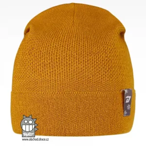 Merino pletená čepice Dráče - Urban 15, hořčicová Barva: Žlutá, Velikost: 50-52
