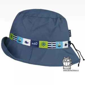 Bavlněný letní klobouk Dráče - Palermo 36, šedomodrá, lodě Barva: Modrá, Velikost: 46-48