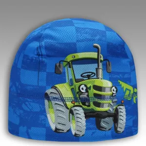 Funkční čepice Dráče - Bruno 074, modrá traktor Barva: Modrá, Velikost: S 50-52