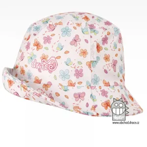 Funkční letní klobouk Dráče - Florida 04, bílá, kytičky Barva: Bílá, Velikost: 46-48