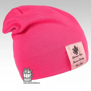 Bavlněná čepice Dráče - Pastels 09, růžová neon Barva: Růžová, Velikost: 50-52