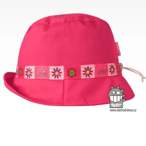 Bavlněný letní klobouk Dráče - Palermo 08, sytě růžová, kytičky Barva: Růžová, Velikost: 52-54