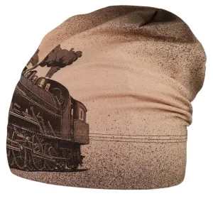 Bavlněná čepice Polo - vzor 82 - cappuccino - lokomotiva