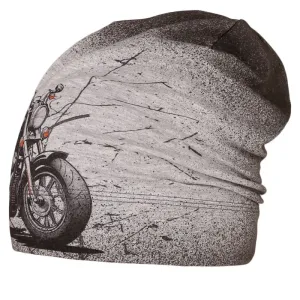 Bavlněná čepice Polo - vzor 88 - šedá - motorka