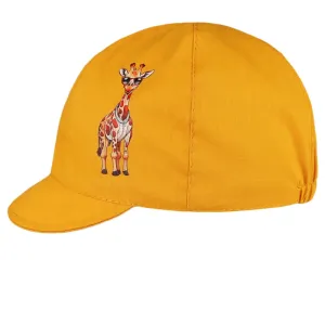 Dětská letní bavlněná kšiltovka - Borneo - vzor 08 - hořčicová -  žirafa