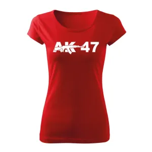 DRAGOWA dámské krátké tričko ak47, červená 150g/m2 - XL #4273374
