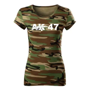 DRAGOWA dámské krátké tričko ak47, maskáčová 150g/m2 - XXL #4273761