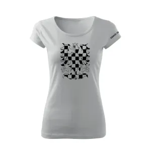 DRAGOWA dámské krátké tričko orlice, bílá 150g/m2 - XXL