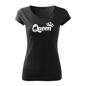DRAGOWA dámské krátké tričko queen, černá 150g/m2 - XXL