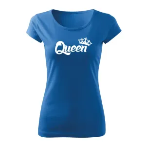 DRAGOWA dámské krátké tričko queen, modrá 150g/m2 - XL