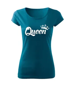 DRAGOWA dámské krátke tričko queen, petrol blue  150g/m2 - L
