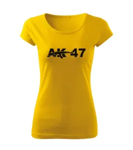 DRAGOWA dámské tričko ak47, žlutá  150g/m2 - XXL