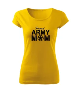 DRAGOWA dámské tričko army mom, žlutá  150g/m2 - XXL