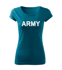 DRAGOWA dámské tričko army, petrol blue  150g/m2 - S