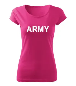 DRAGOWA dámské tričko army, růžová  150g/m2 - XXL