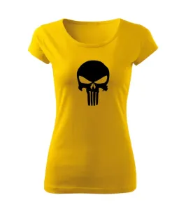 DRAGOWA dámské tričko punisher, žlutá  150g/m2 - M
