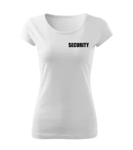 DRAGOWA dámské tričko s nápisem SECURITY, bílé - M