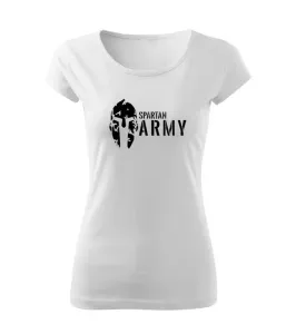 DRAGOWA dámské tričko spartan army, bílá  150g/m2 - L #4274014