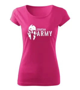 DRAGOWA dámské tričko spartan army, růžová  150g/m2 - XXL