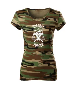 DRAGOWA dámské tričko special forces, maskáčová 150g/m2 - L