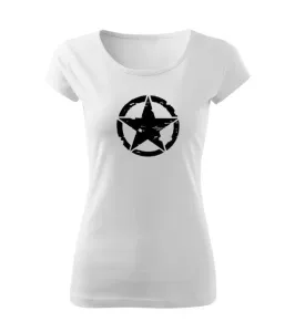 DRAGOWA dámské tričko star, bílá  150g/m2 - 3XL #4274066