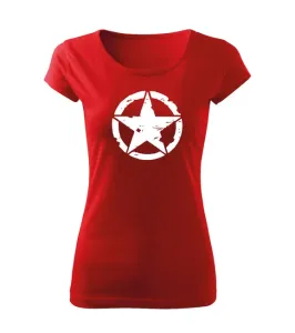 DRAGOWA dámské tričko star, červená 150g/m2 - XXL #4274072
