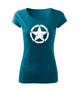 DRAGOWA dámské tričko star, petrol blue  150g/m2 - S #4274087