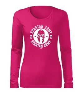 DRAGOWA Slim dámské tričko s dlouhým rukávem Archelaos, růžová 160g / m2 - XXL #4277945