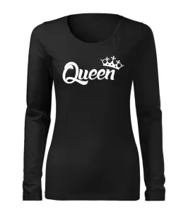 DRAGOWA Slim dámské tričko s dlouhým rukávem queen, černá 160g / m2 - XS #4278132