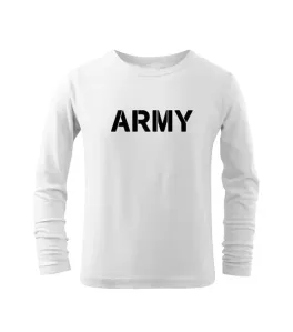DRAGOWA Dětské dlhé tričko Army, bílá - 8let/134cm #4274281