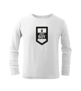 DRAGOWA Dětské dlhé tričko Army boy, bílá - 4roky/110cm
