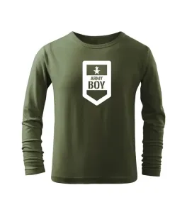 DRAGOWA Dětské dlhé tričko Army boy, olivová - 6let/122cm #4274250
