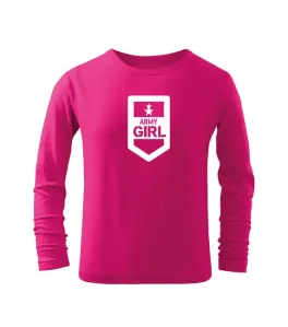 DRAGOWA Dětské dlhé tričko Army girl, růžová - 6let/122cm #4274275