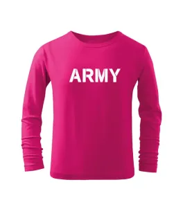 DRAGOWA Dětské dlhé tričko Army, růžová - 8let/134cm