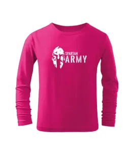 DRAGOWA Dětské dlhé tričko Spartan army, růžová - 12let/158cm