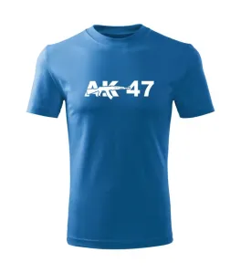 DRAGOWA Dětské krátké tričko AK47, modrá - 10let/146cm