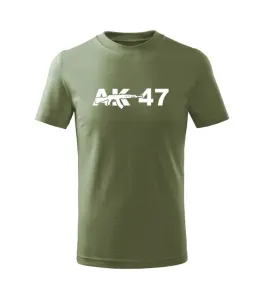 DRAGOWA Dětské krátké tričko AK47, olivová - 4roky/110cm #4274409