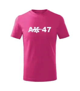 DRAGOWA Dětské krátké tričko AK47, růžová - 10let/146cm