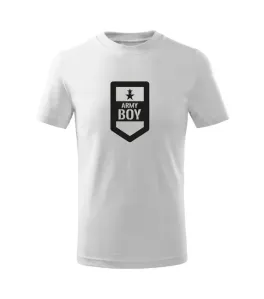 DRAGOWA Dětské krátké tričko Army boy, bílá - 4roky/110cm