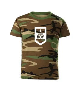 DRAGOWA Dětské krátké tričko Army boy, maskáčová - 10let/146cm #4274432